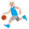 Man Bouncing Ball- Medium-Light Skin Tone emoji on Microsoft